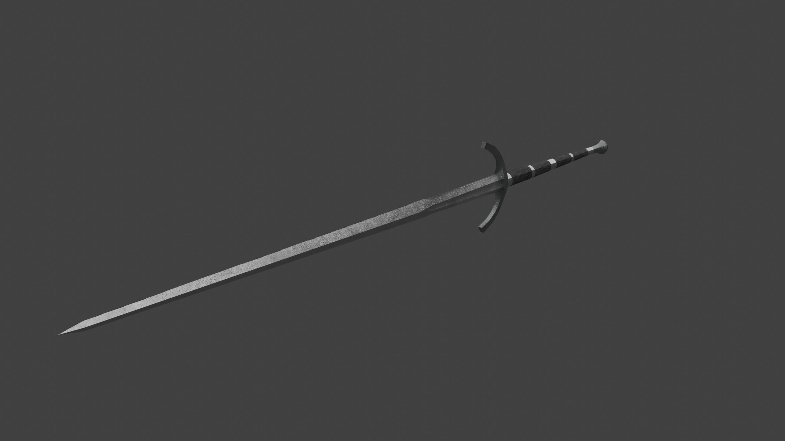 Two-Handed Danish Sword Low-poly 3D model_6