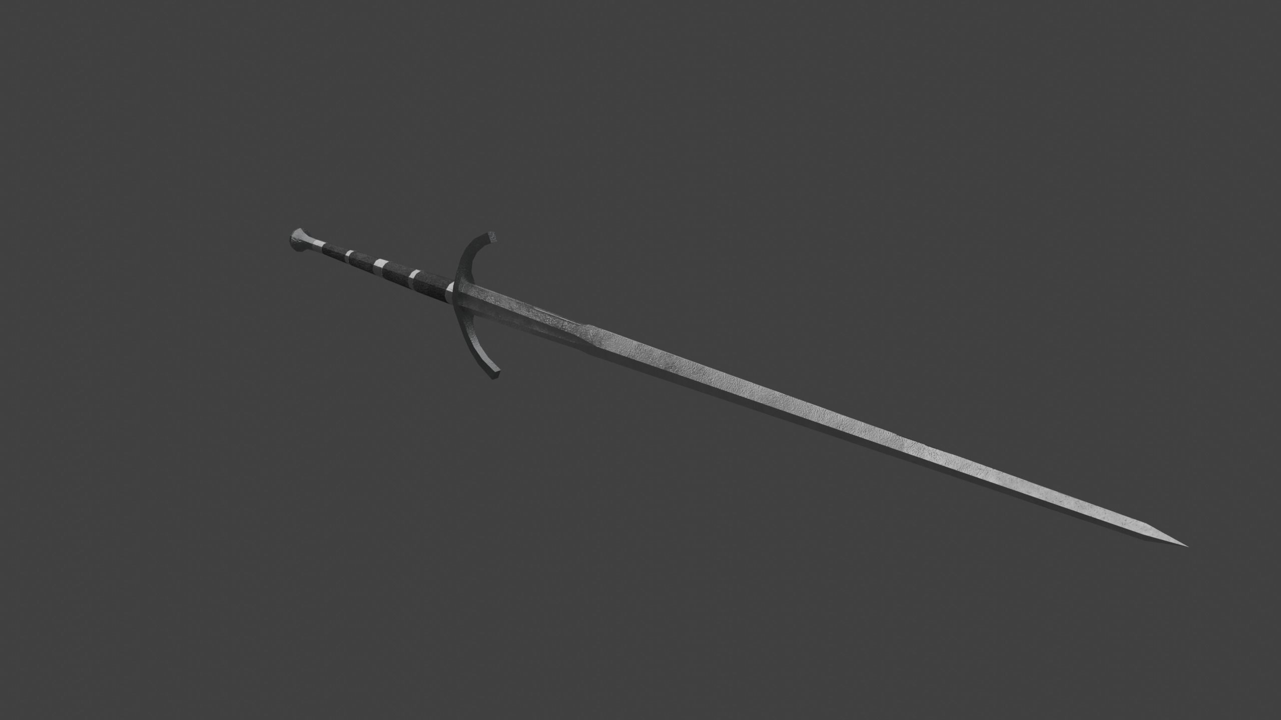 Two-Handed Danish Sword Low-poly 3D model_3