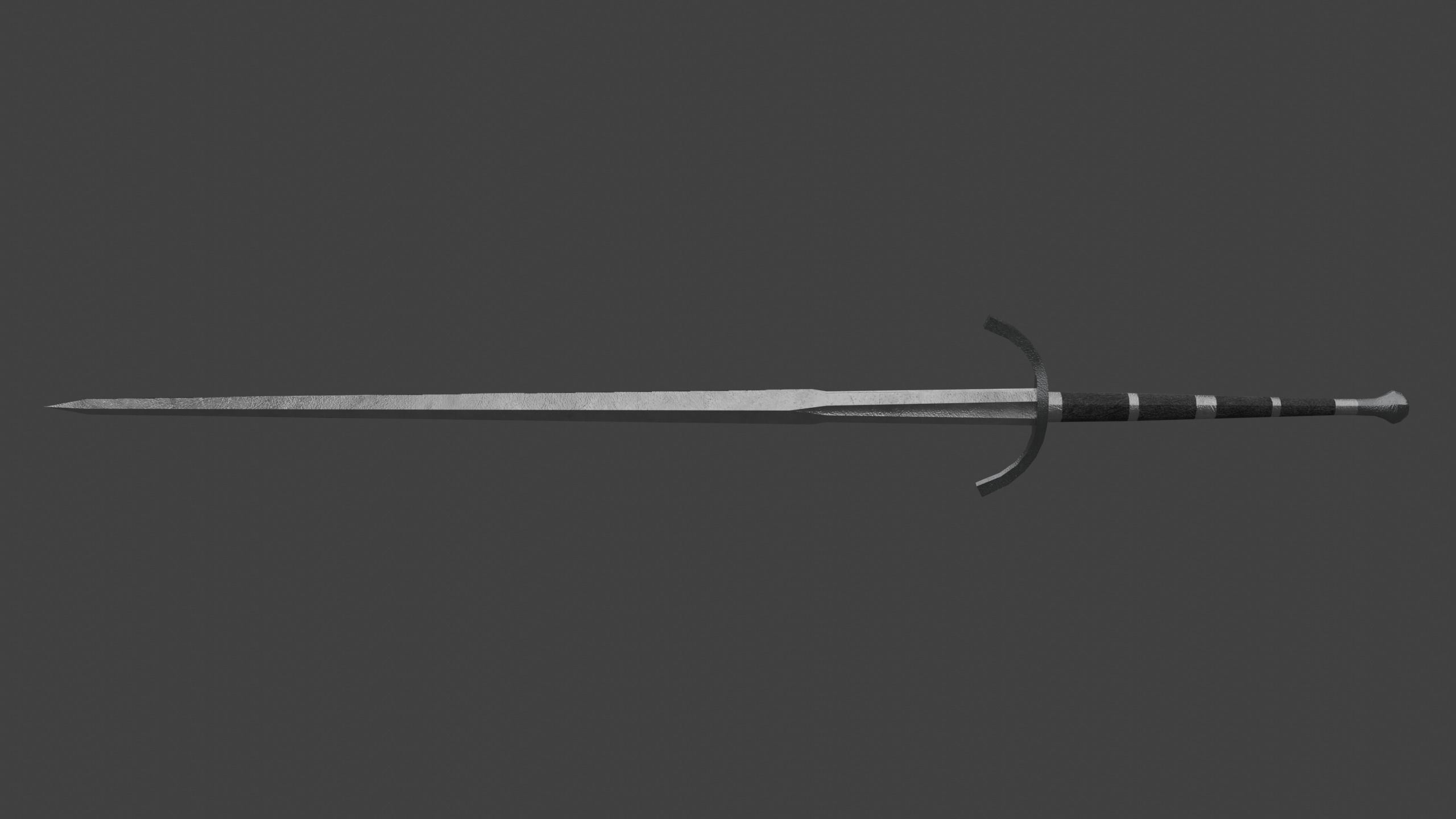 Two-Handed Danish Sword Low-poly 3D model_1