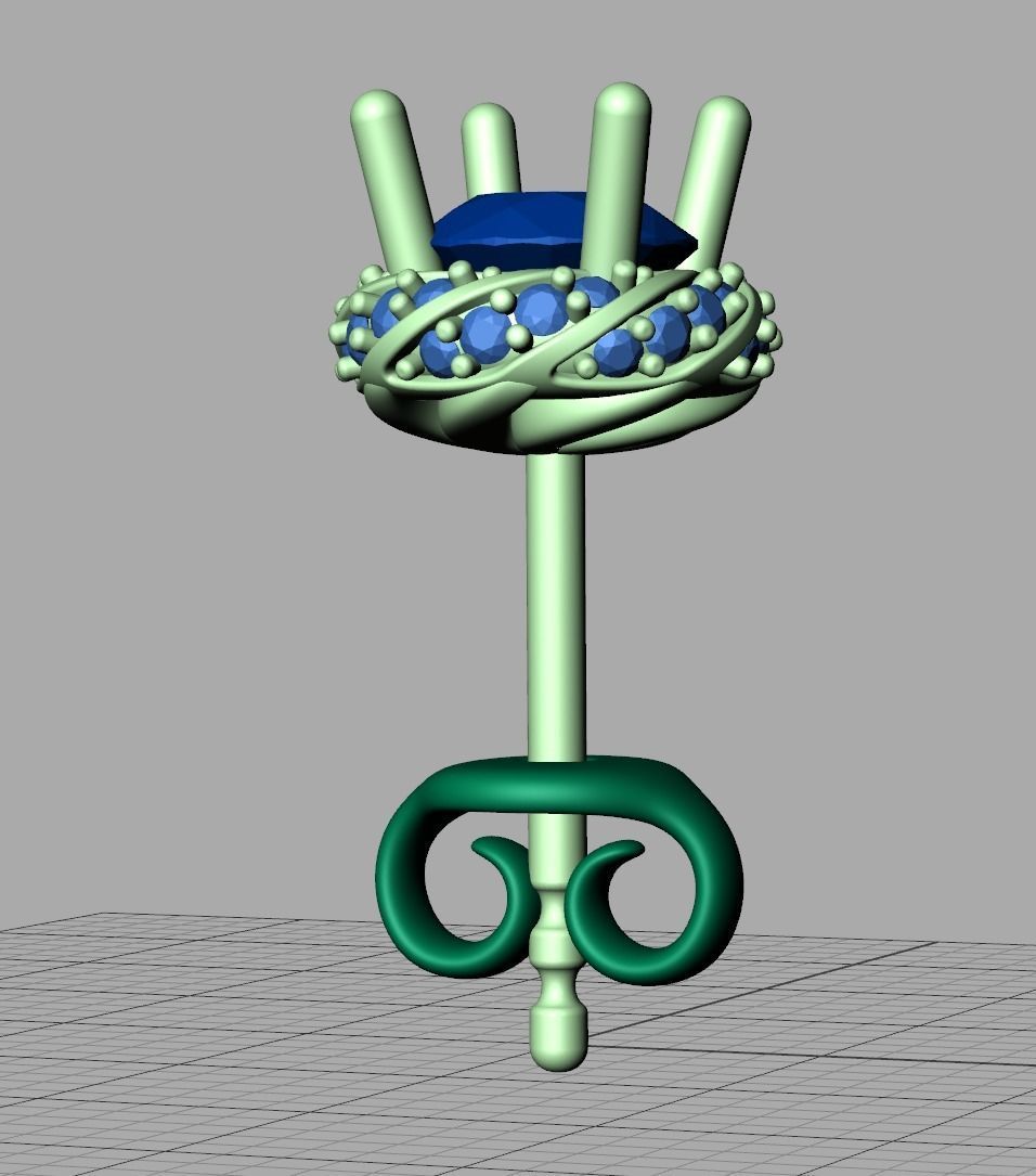 Stud Earrings Twisted design diamond  Amanda Earrings  3D print model_21