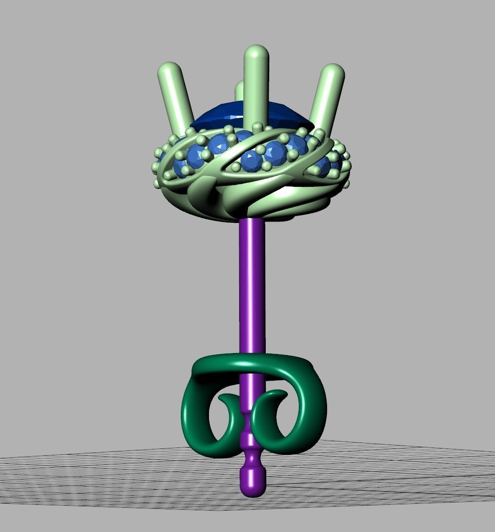 Stud Earrings Twisted design diamond  Amanda Earrings  3D print model_17