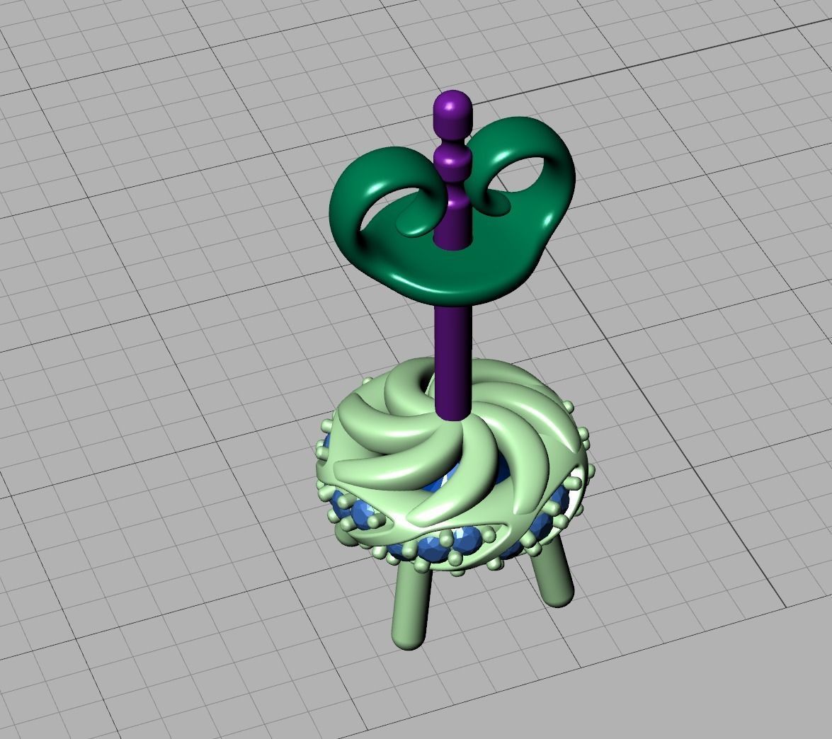 Stud Earrings Twisted design diamond  Amanda Earrings  3D print model_16