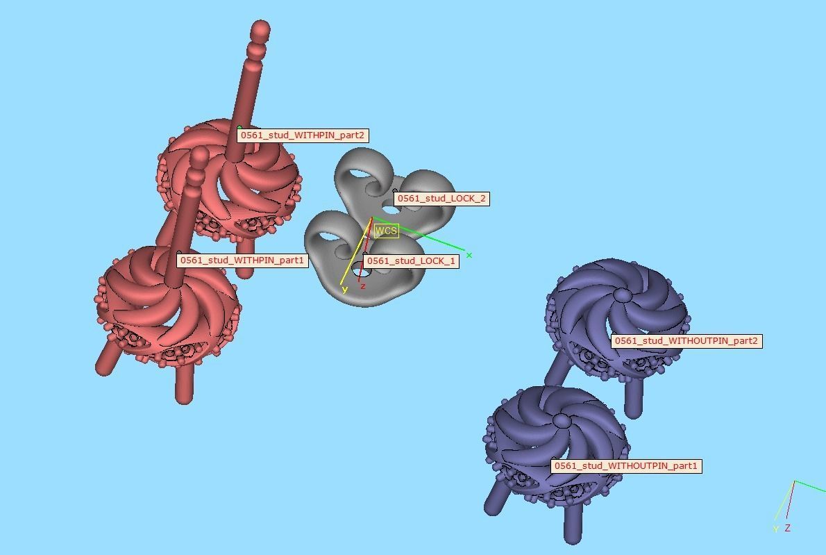 Stud Earrings Twisted design diamond  Amanda Earrings  3D print model_14