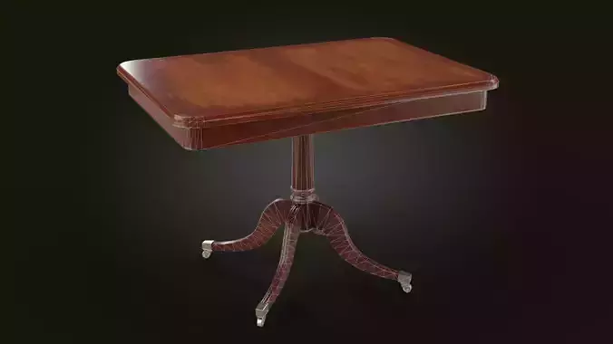 Rectangle wooden coffee table in vintage style