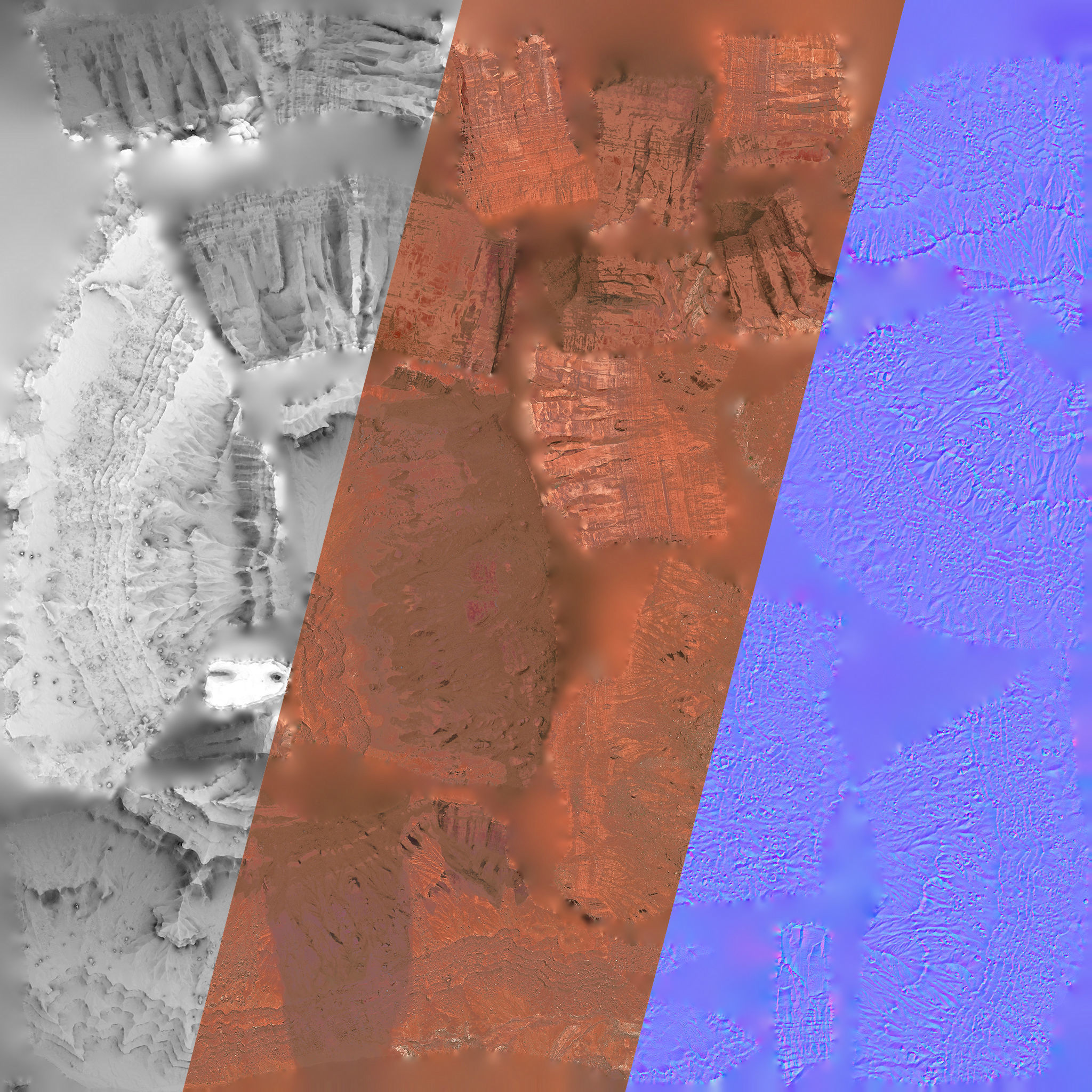 Scanned Canyon Cliff - A Low-poly 3D model_11