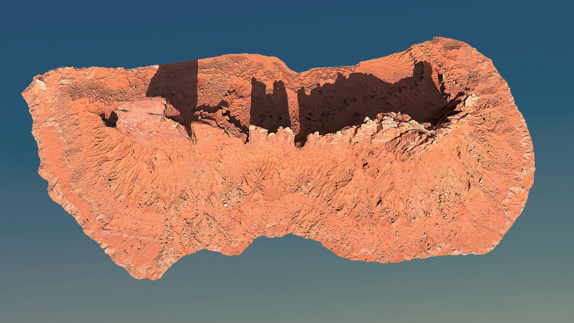 Scanned Canyon Cliff - A Low-poly 3D model_6