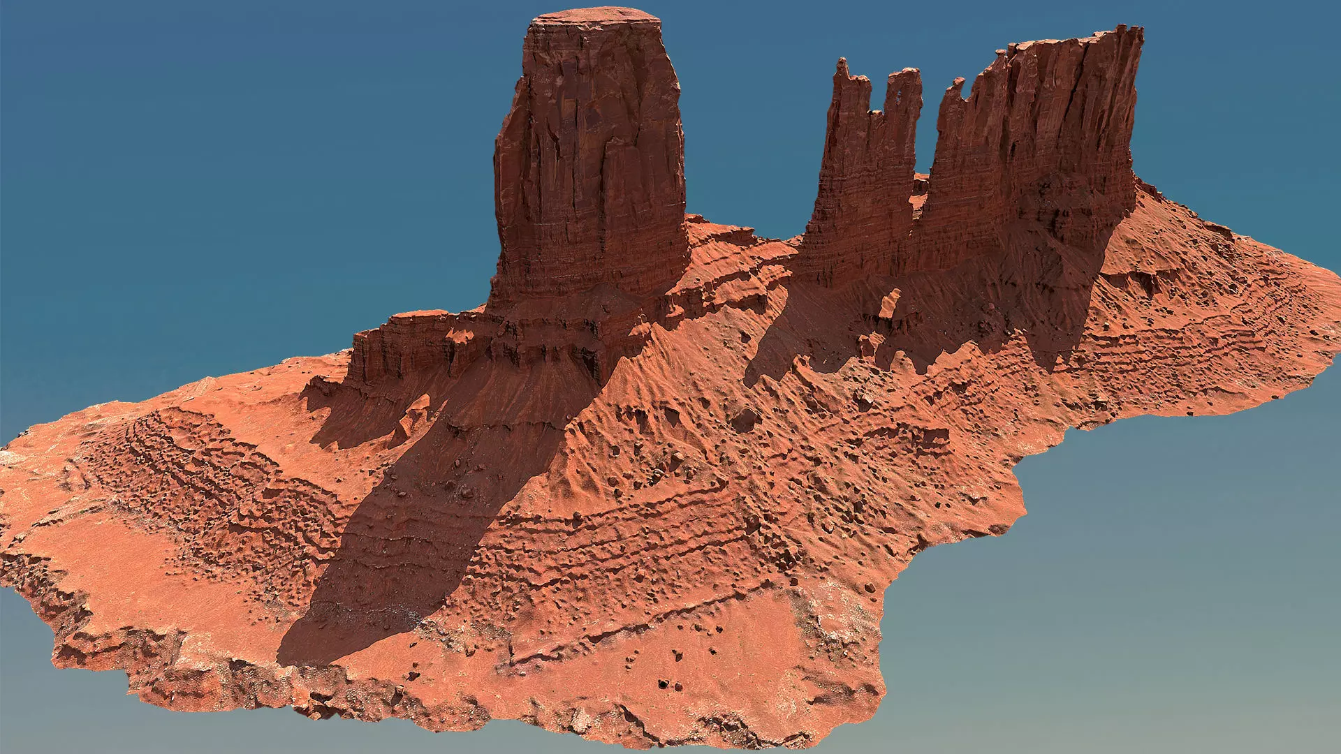 Scanned Canyon Cliff - A Low-poly 3D model_0
