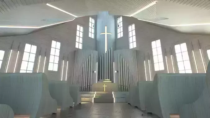 Modern church - exterior interior