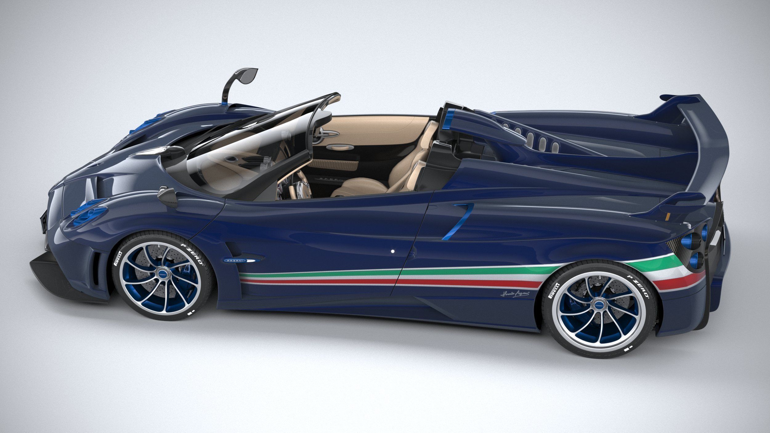 Pagani Huayra Tricolore 2021 3D model_9