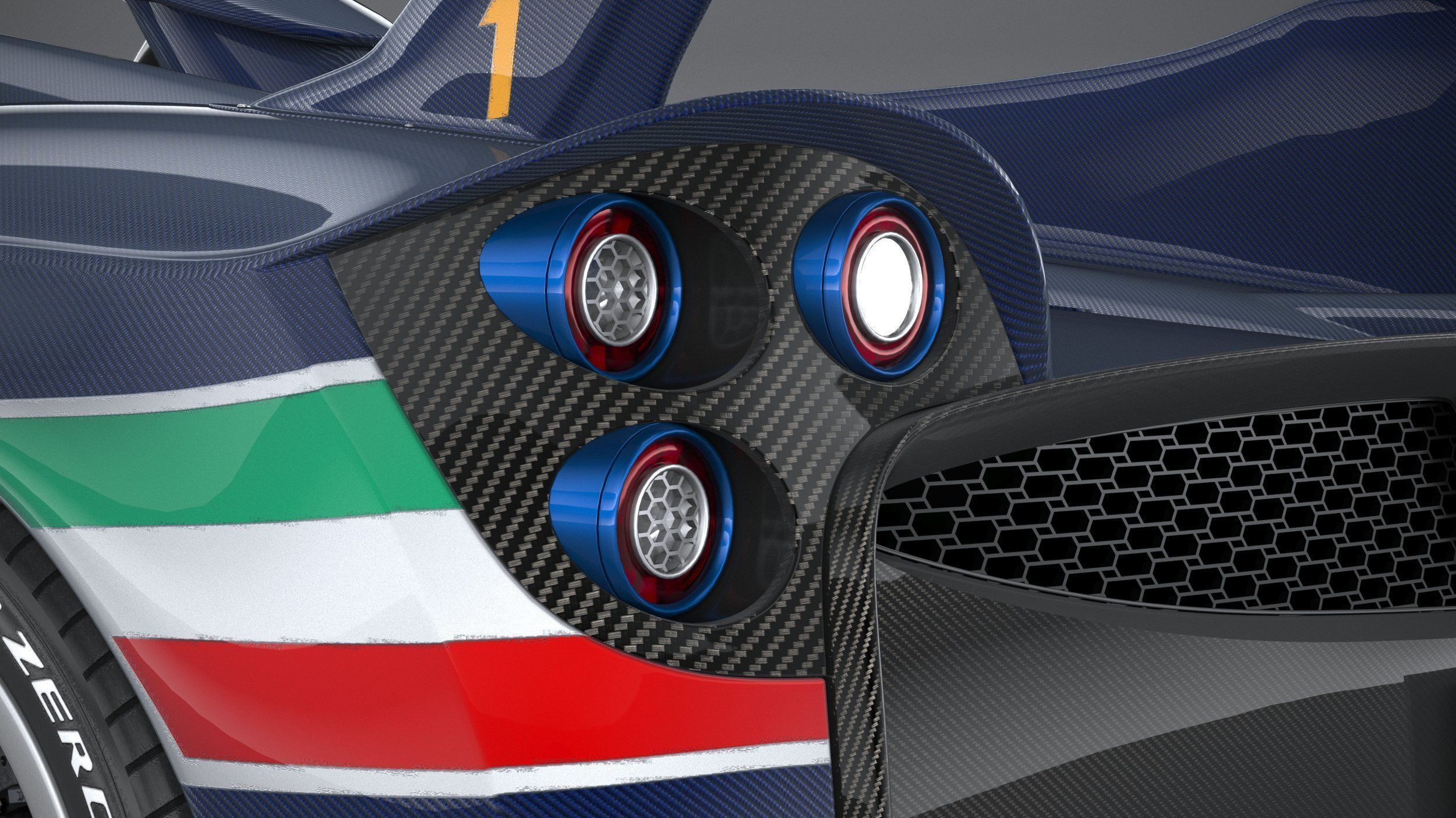 Pagani Huayra Tricolore 2021 3D model_15