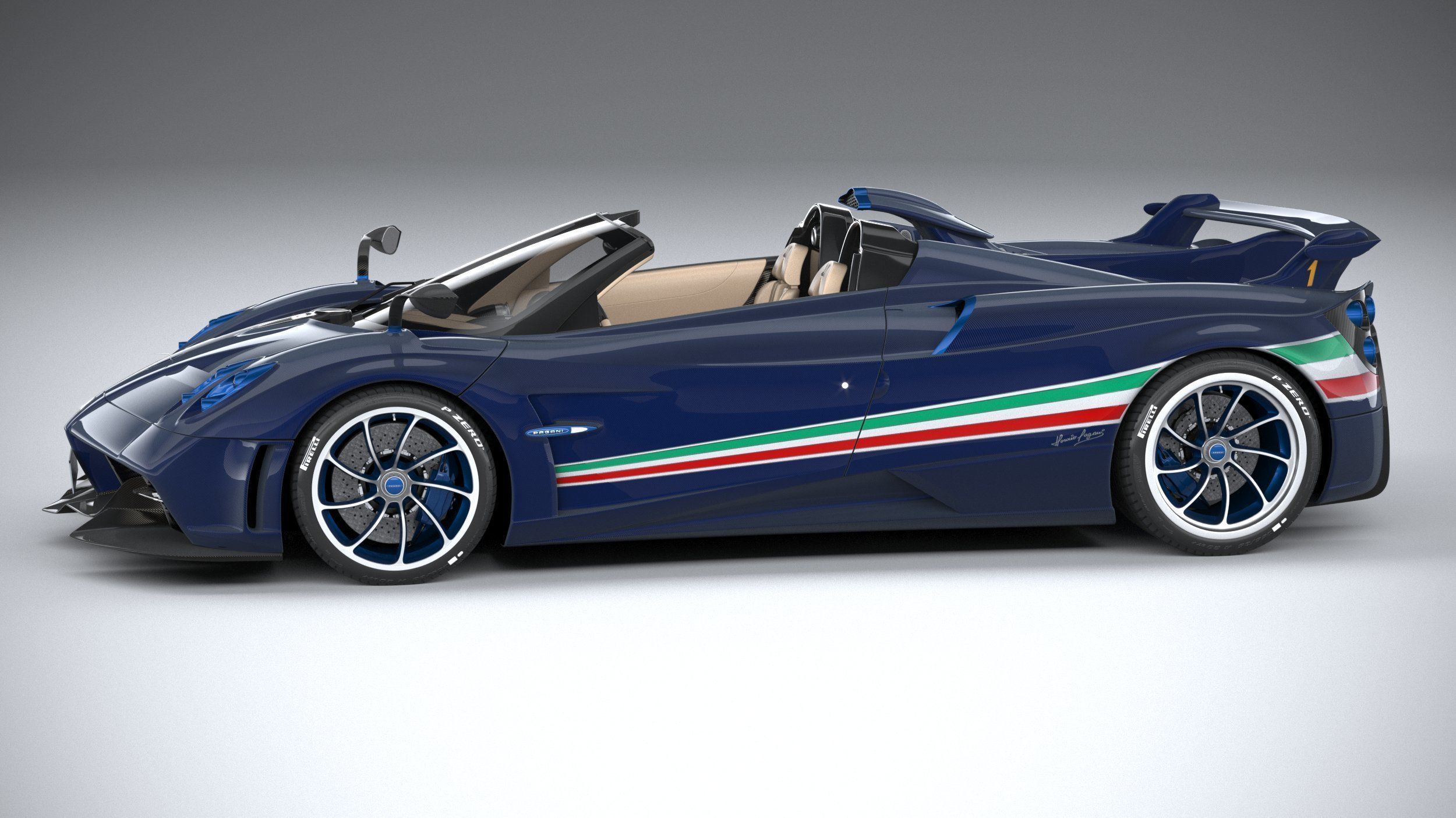 Pagani Huayra Tricolore 2021 3D model_8