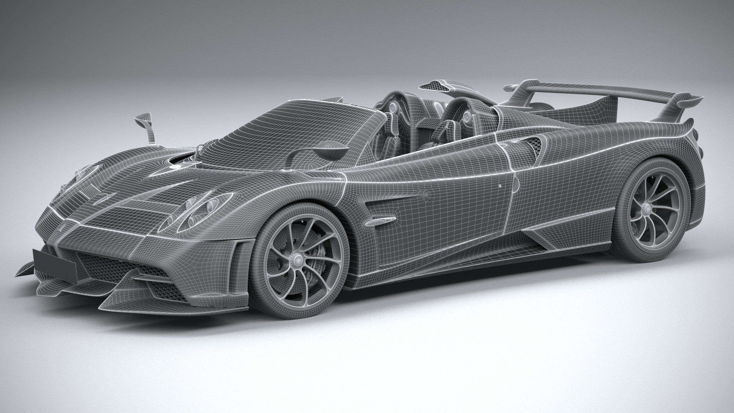 Pagani Huayra Tricolore 2021 3D model_29