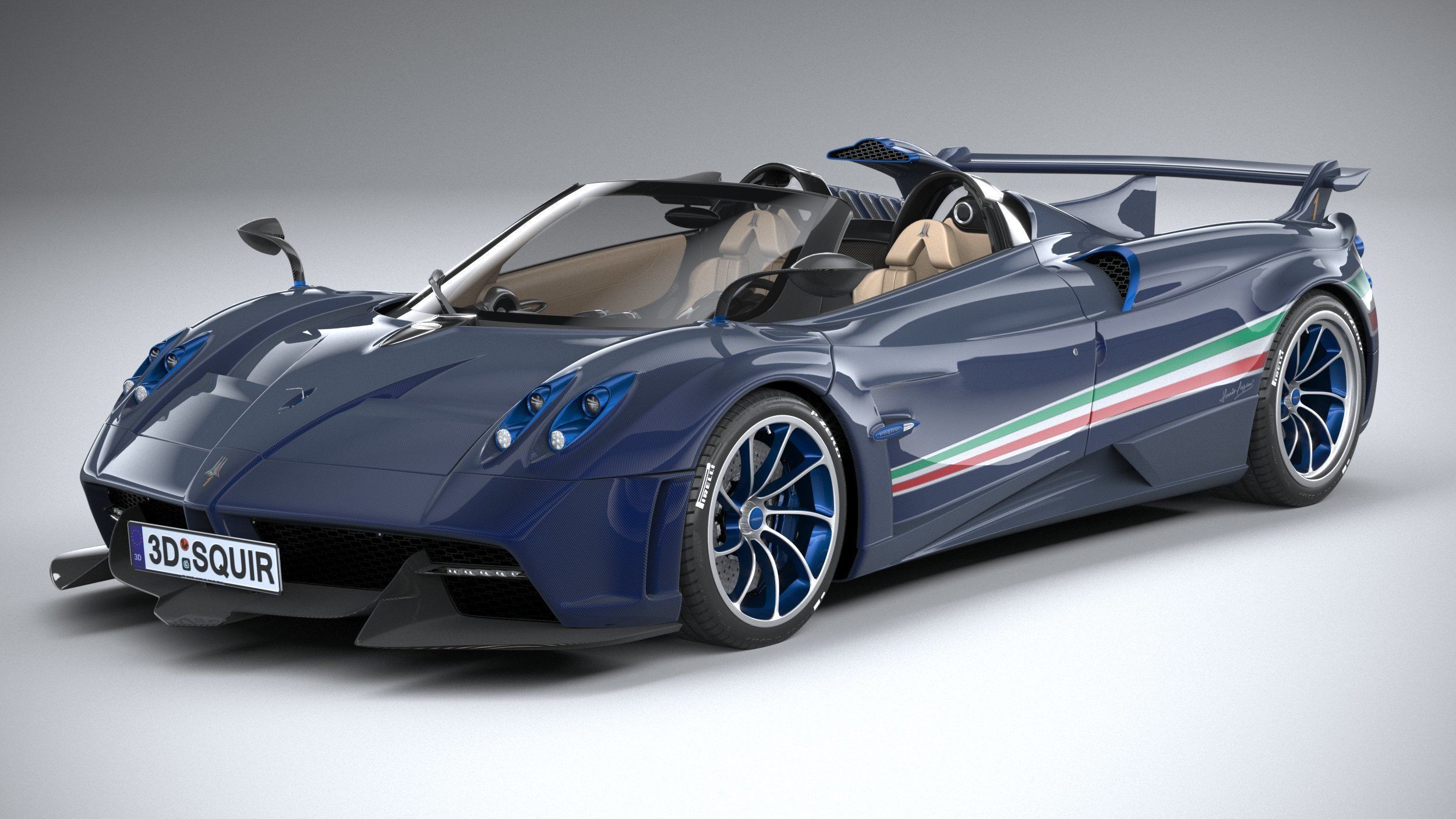 Pagani Huayra Tricolore 2021 3D model_1