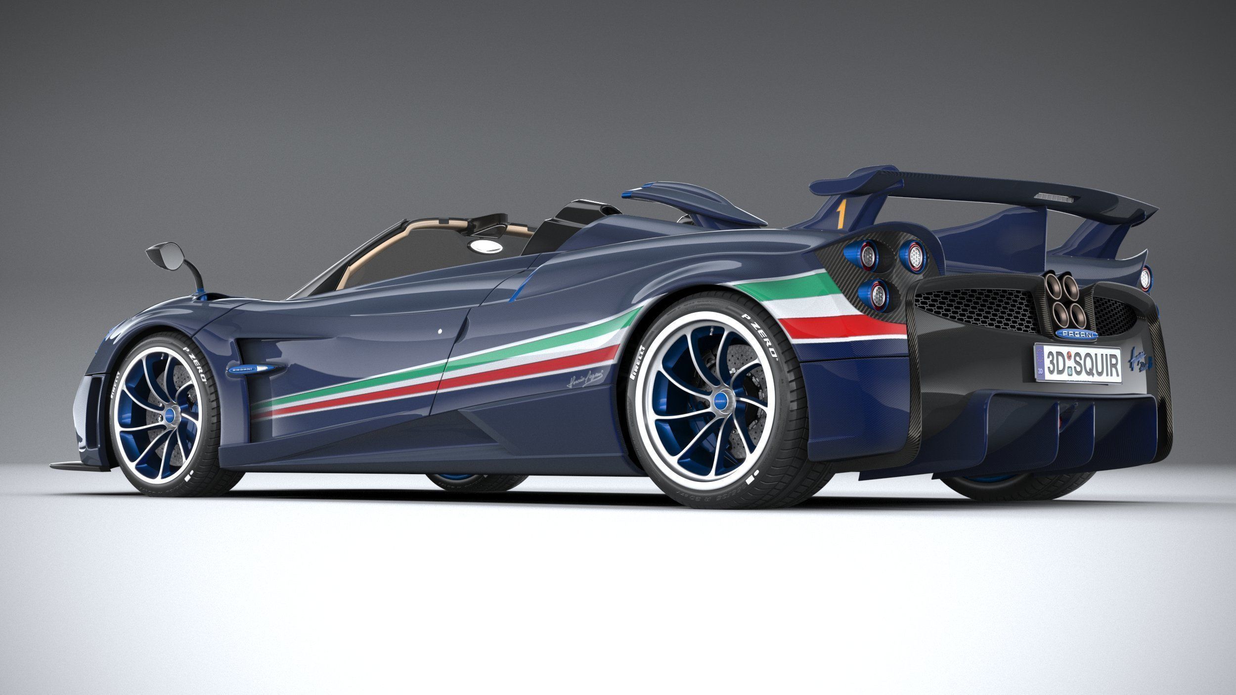 Pagani Huayra Tricolore 2021 3D model_5