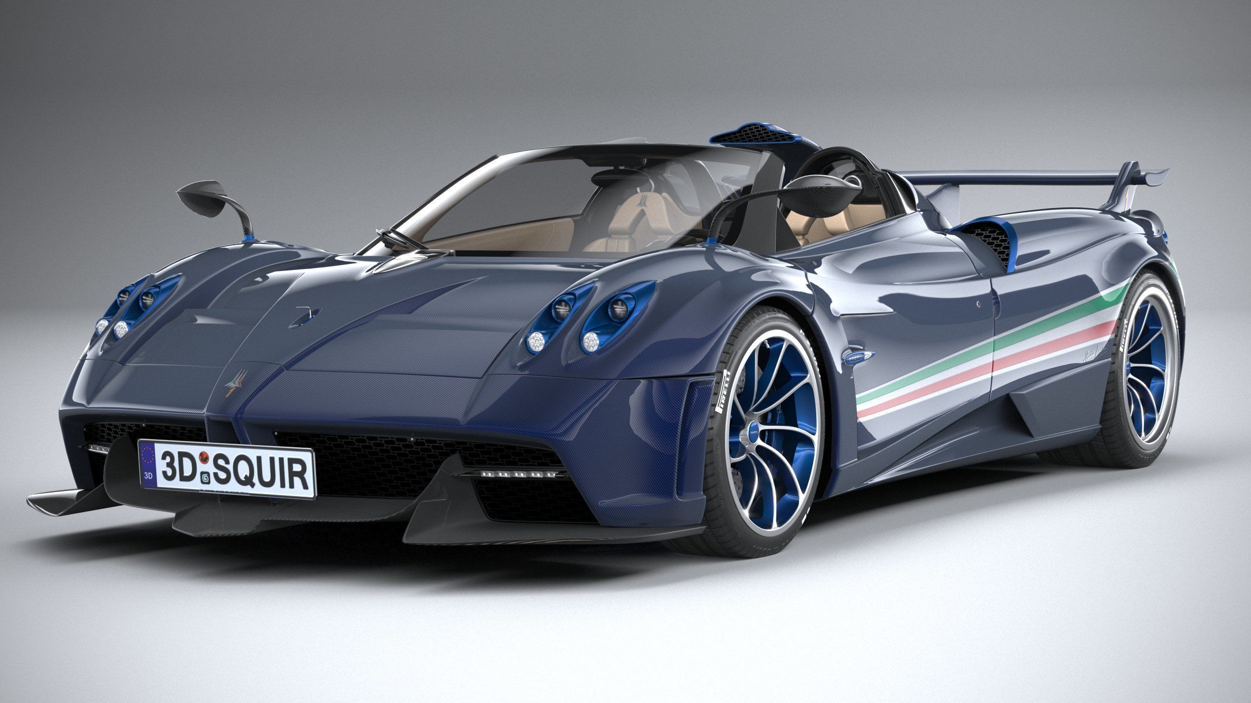 Pagani Huayra Tricolore 2021 3D model_2