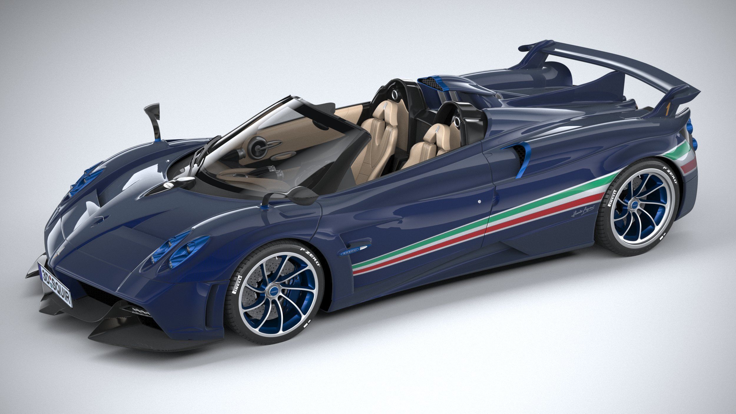 Pagani Huayra Tricolore 2021 3D model_7