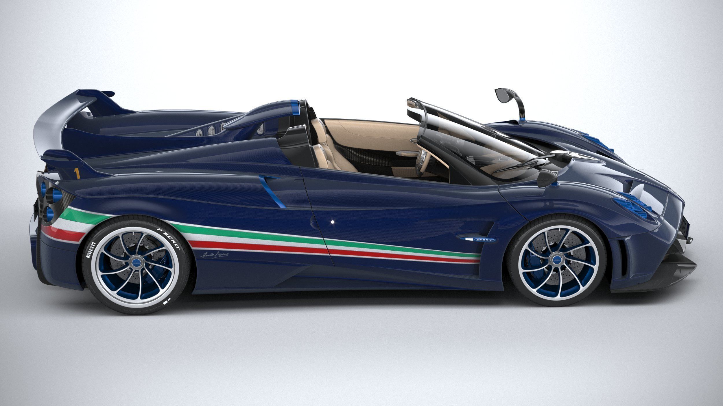 Pagani Huayra Tricolore 2021 3D model_11