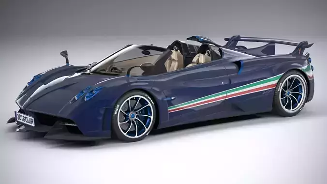Pagani Huayra Tricolore 2021 3D model Pagani Huayra Tricolore 2021 3D model
