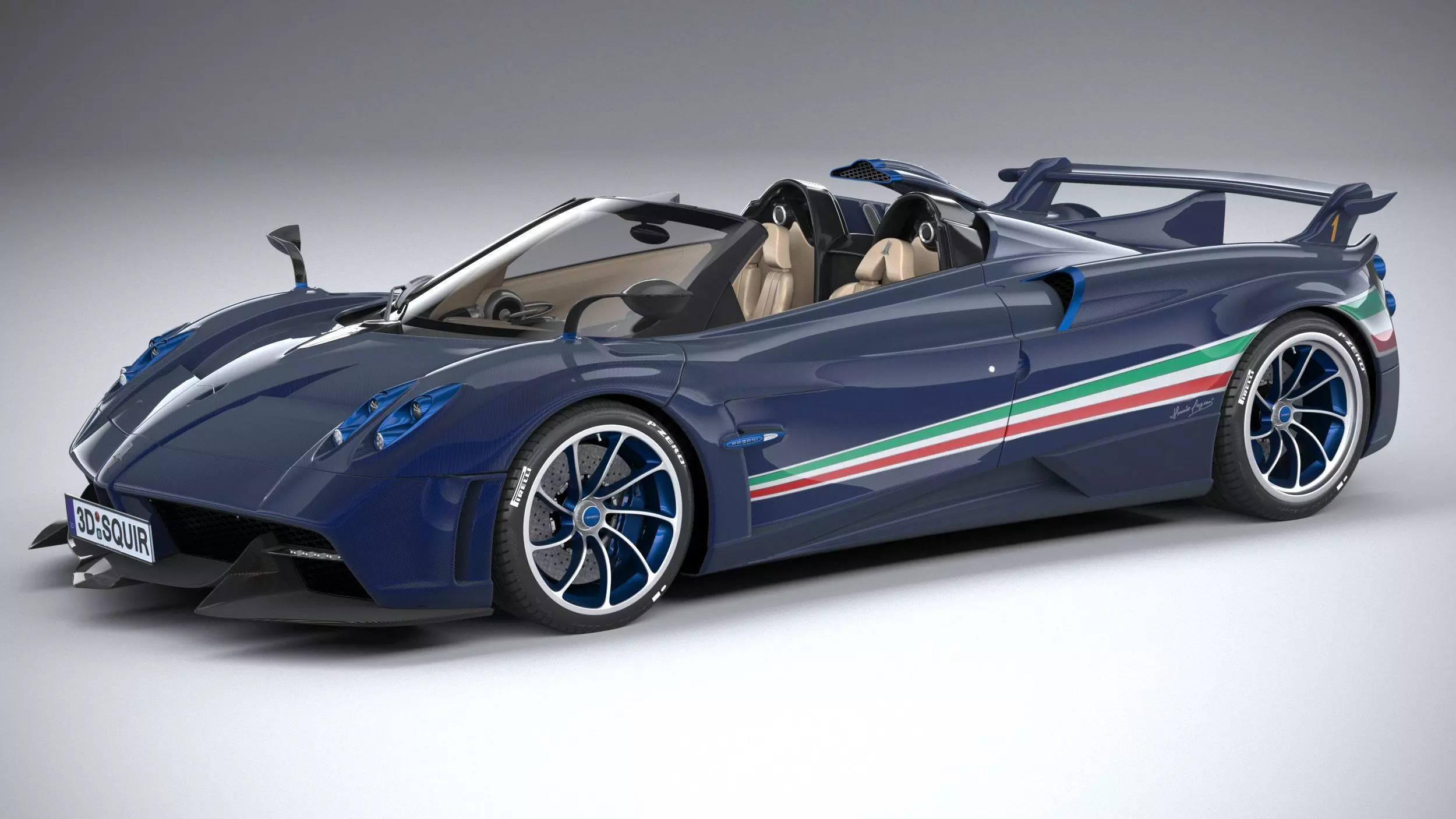 Pagani Huayra Tricolore 2021 3D model_0