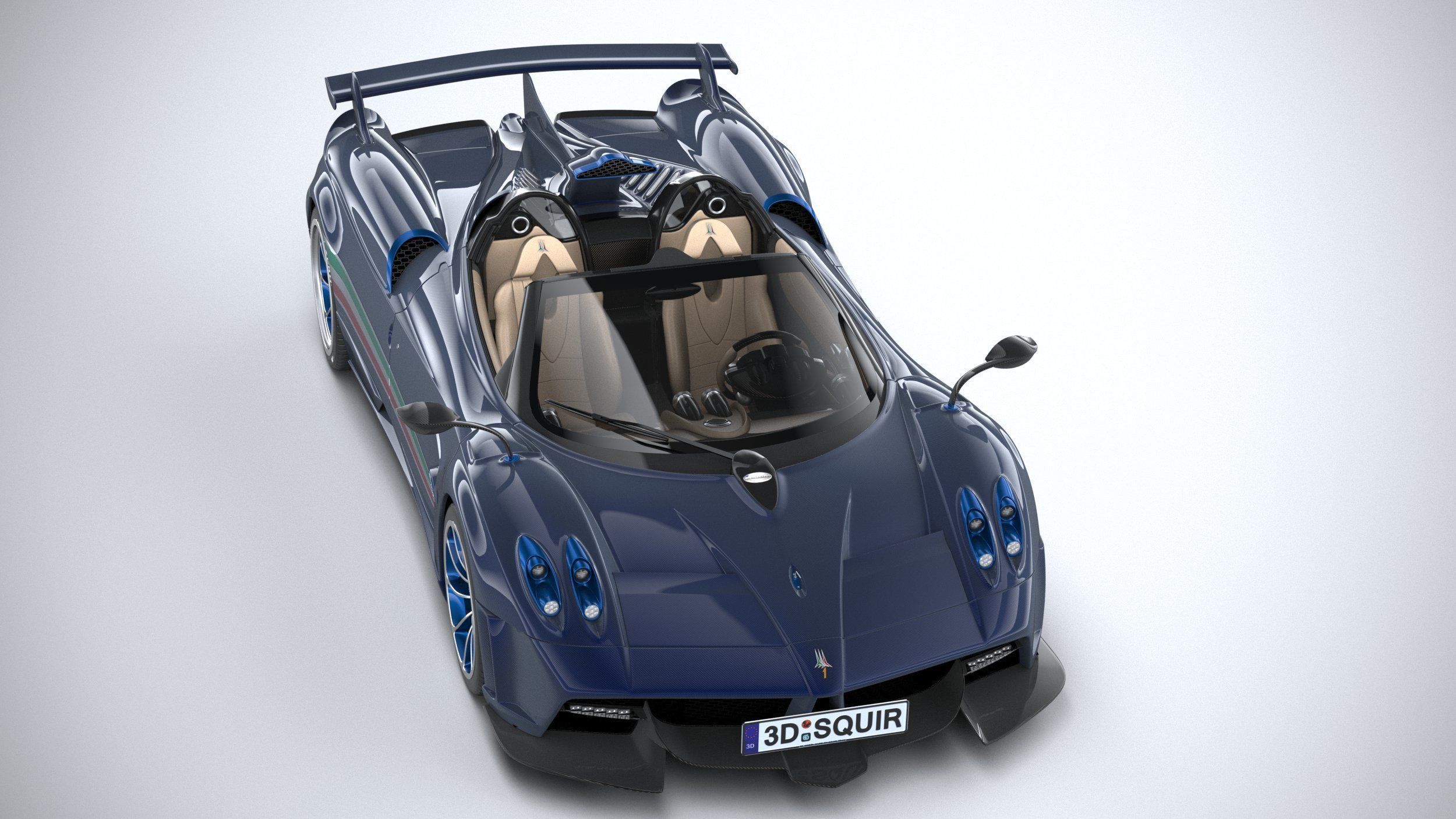 Pagani Huayra Tricolore 2021 3D model_12