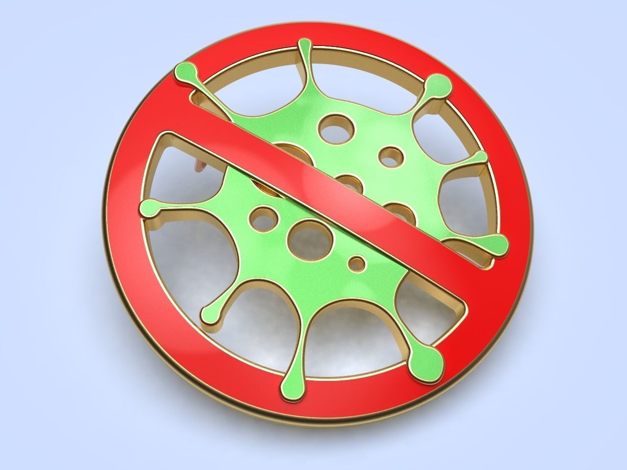 pin badge of a person vaccinated against coronavirus