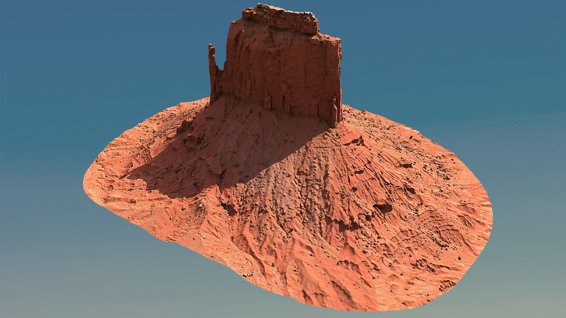 Scanned Canyon Cliff - D Low-poly 3D model_4