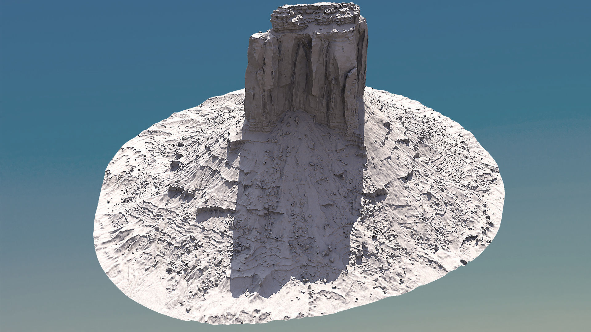 Scanned Canyon Cliff - D Low-poly 3D model_9