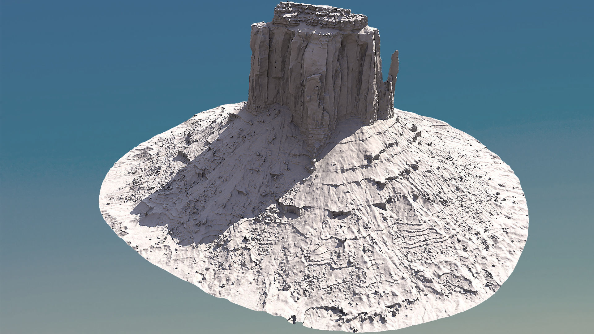 Scanned Canyon Cliff - D Low-poly 3D model_8