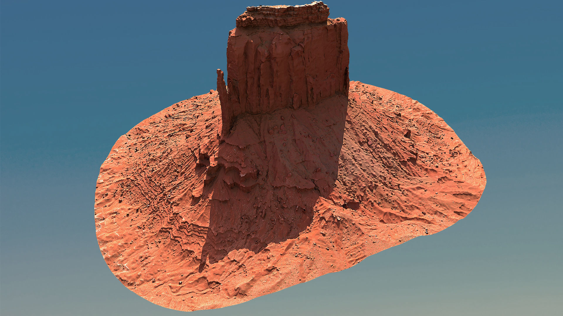 Scanned Canyon Cliff - D Low-poly 3D model_3