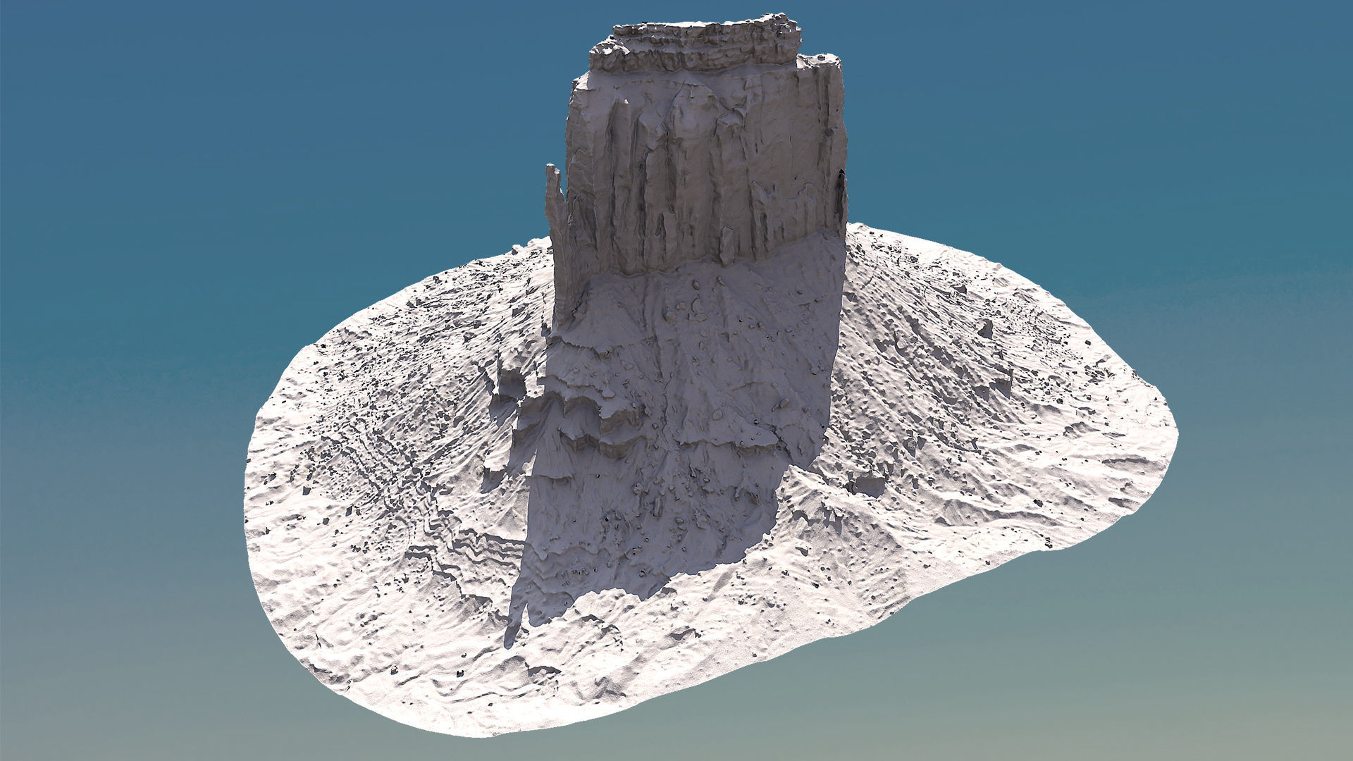 Scanned Canyon Cliff - D Low-poly 3D model_6