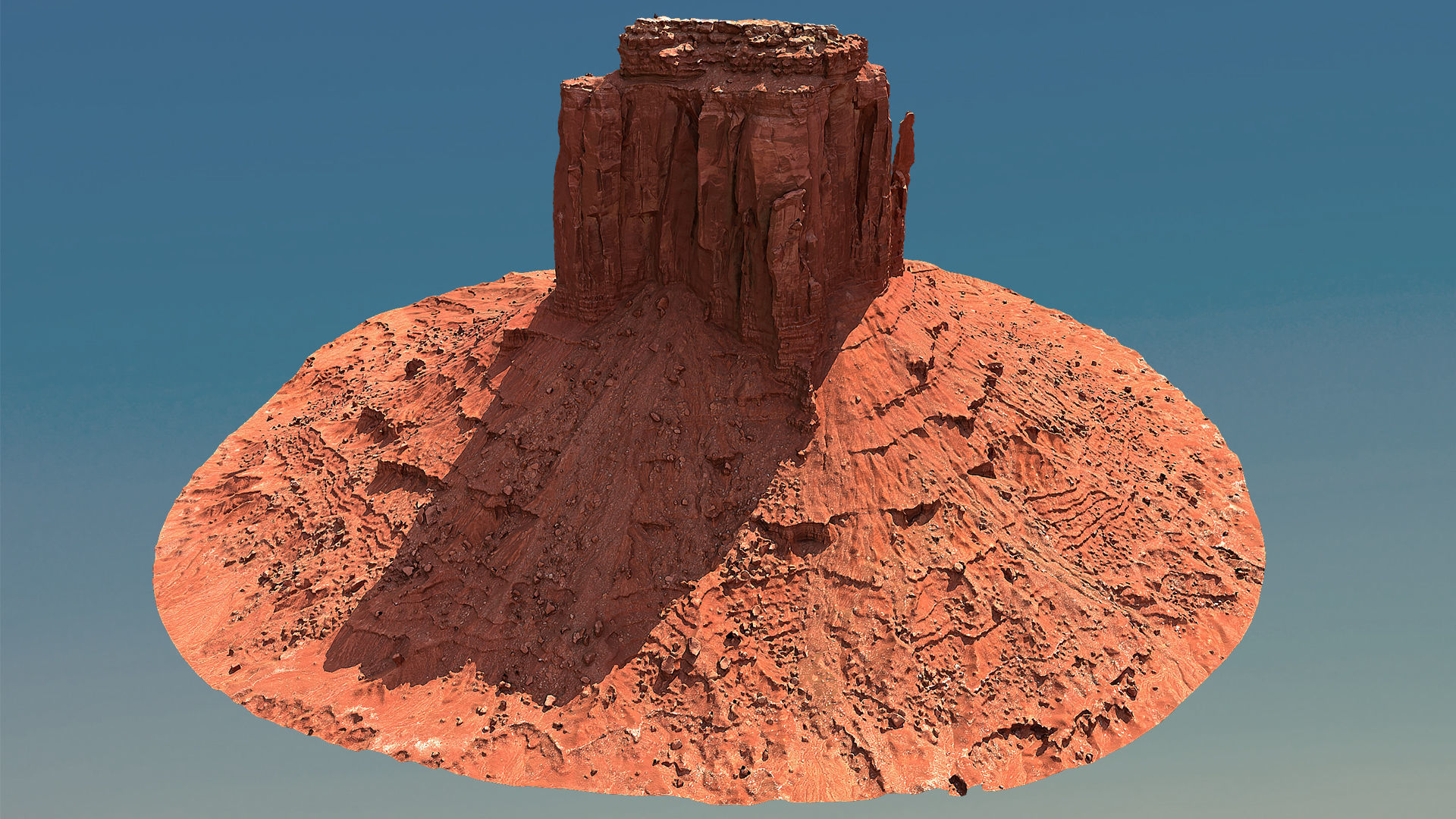 Scanned Canyon Cliff - D Low-poly 3D model_1
