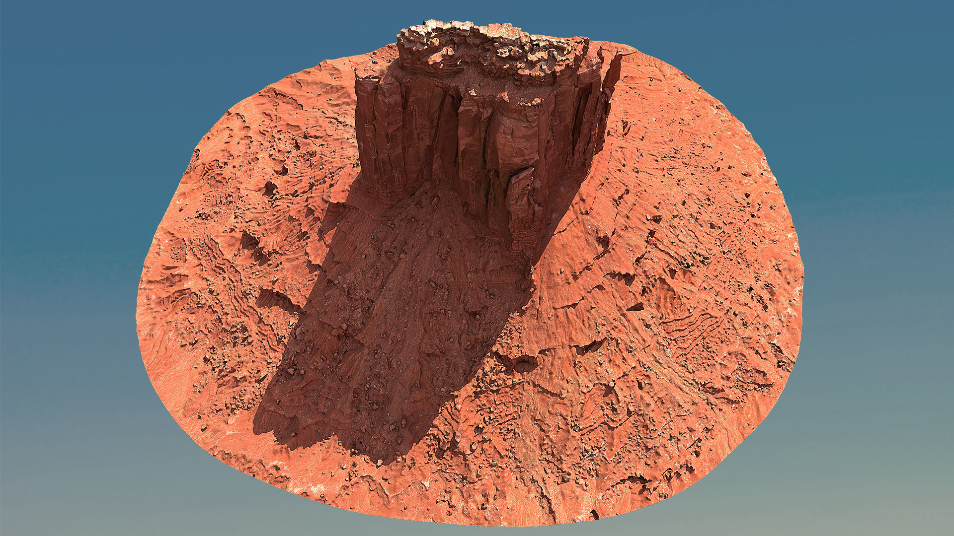 Scanned Canyon Cliff - D Low-poly 3D model_2