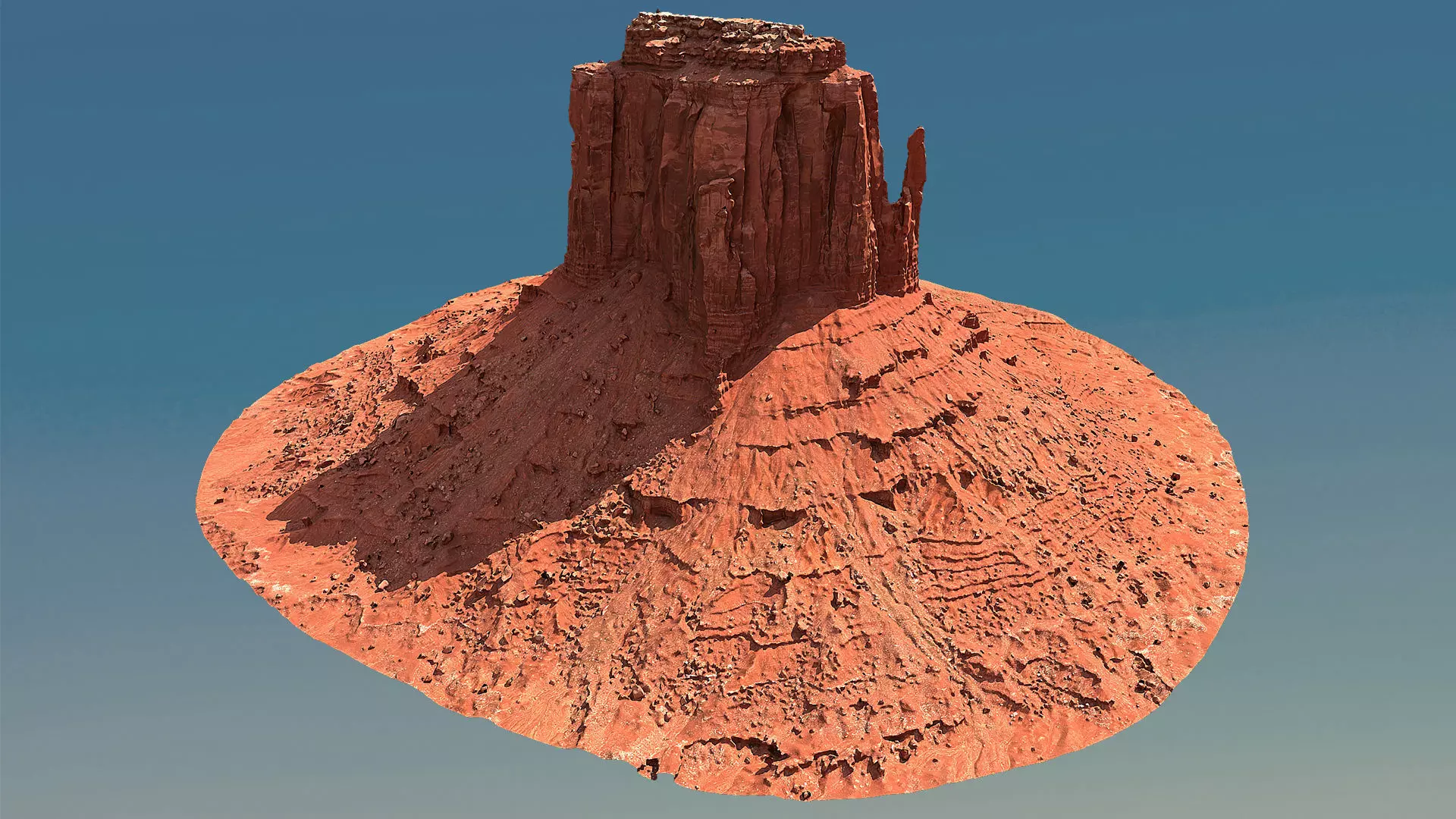 Scanned Canyon Cliff - D Low-poly 3D model_0