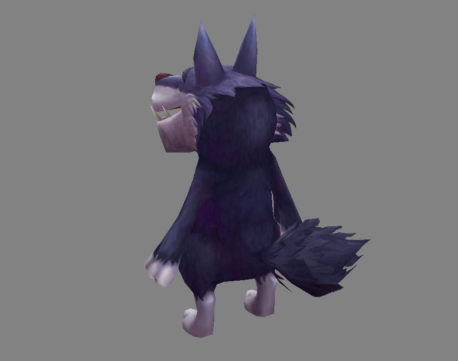 Cartoon big bad wolf Low-poly 3D model_4