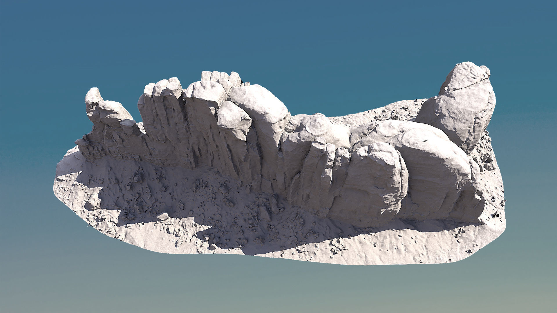 Scanned Canyon Cliff - E Low-poly 3D model_11