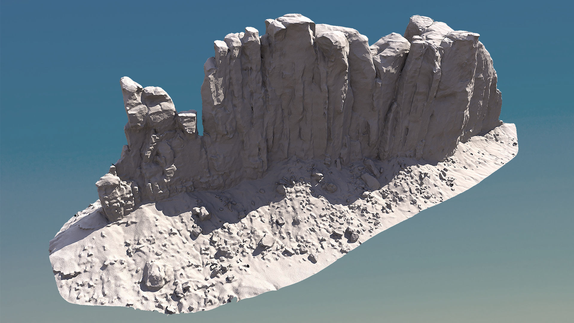 Scanned Canyon Cliff - E Low-poly 3D model_9