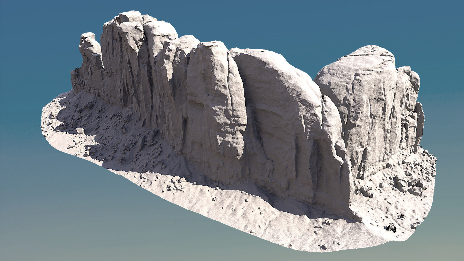 Scanned Canyon Cliff - E Low-poly 3D model_8