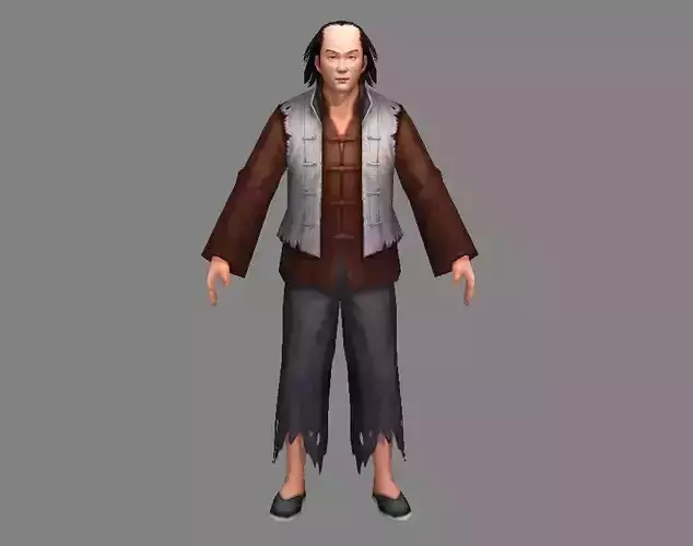 Man in ragged clothes