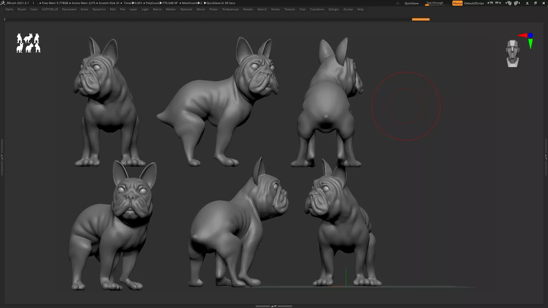 Frenchie bulldog  Free 3D model_0