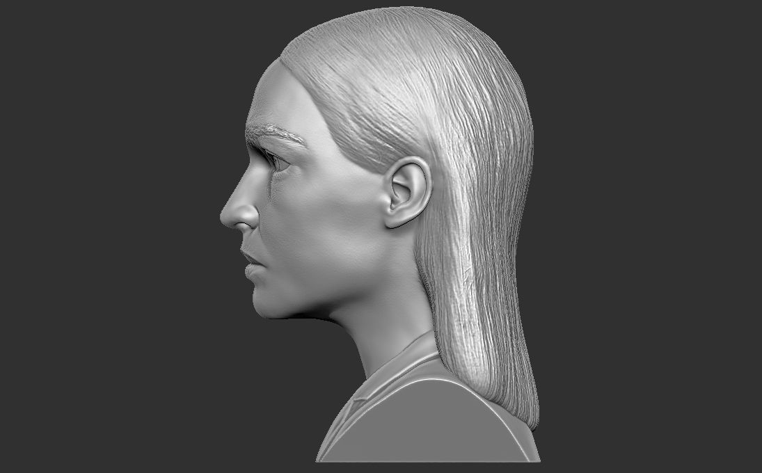 Alexandria Ocasio-Cortez bust 3D printing ready stl obj formats 3D print model_10