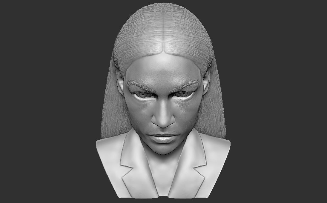 Alexandria Ocasio-Cortez bust 3D printing ready stl obj formats 3D print model_25