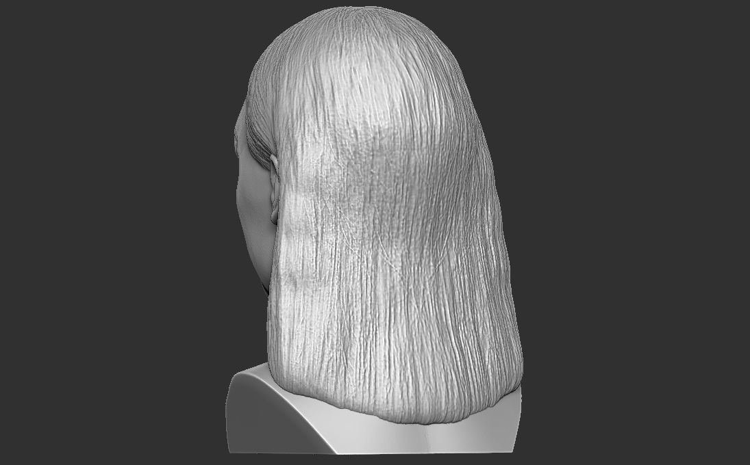 Alexandria Ocasio-Cortez bust 3D printing ready stl obj formats 3D print model_11