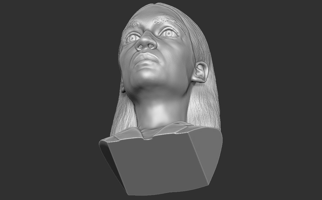 Alexandria Ocasio-Cortez bust 3D printing ready stl obj formats 3D print model_21