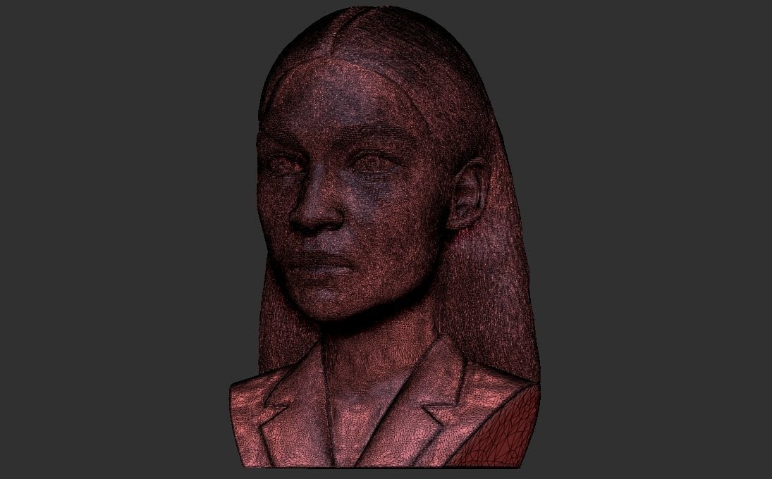 Alexandria Ocasio-Cortez bust 3D printing ready stl obj formats 3D print model_27