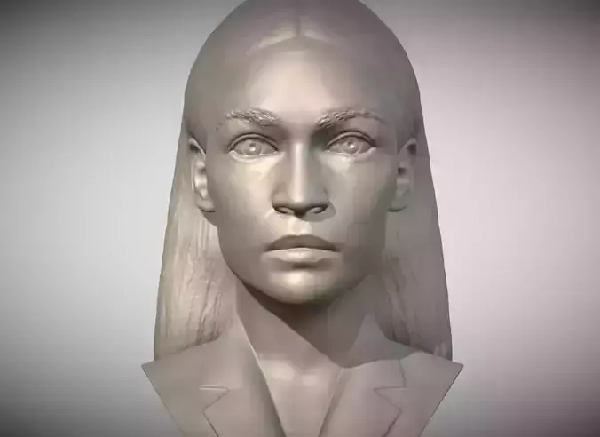Alexandria Ocasio-Cortez bust 3D printing ready stl obj formats 3D print model
