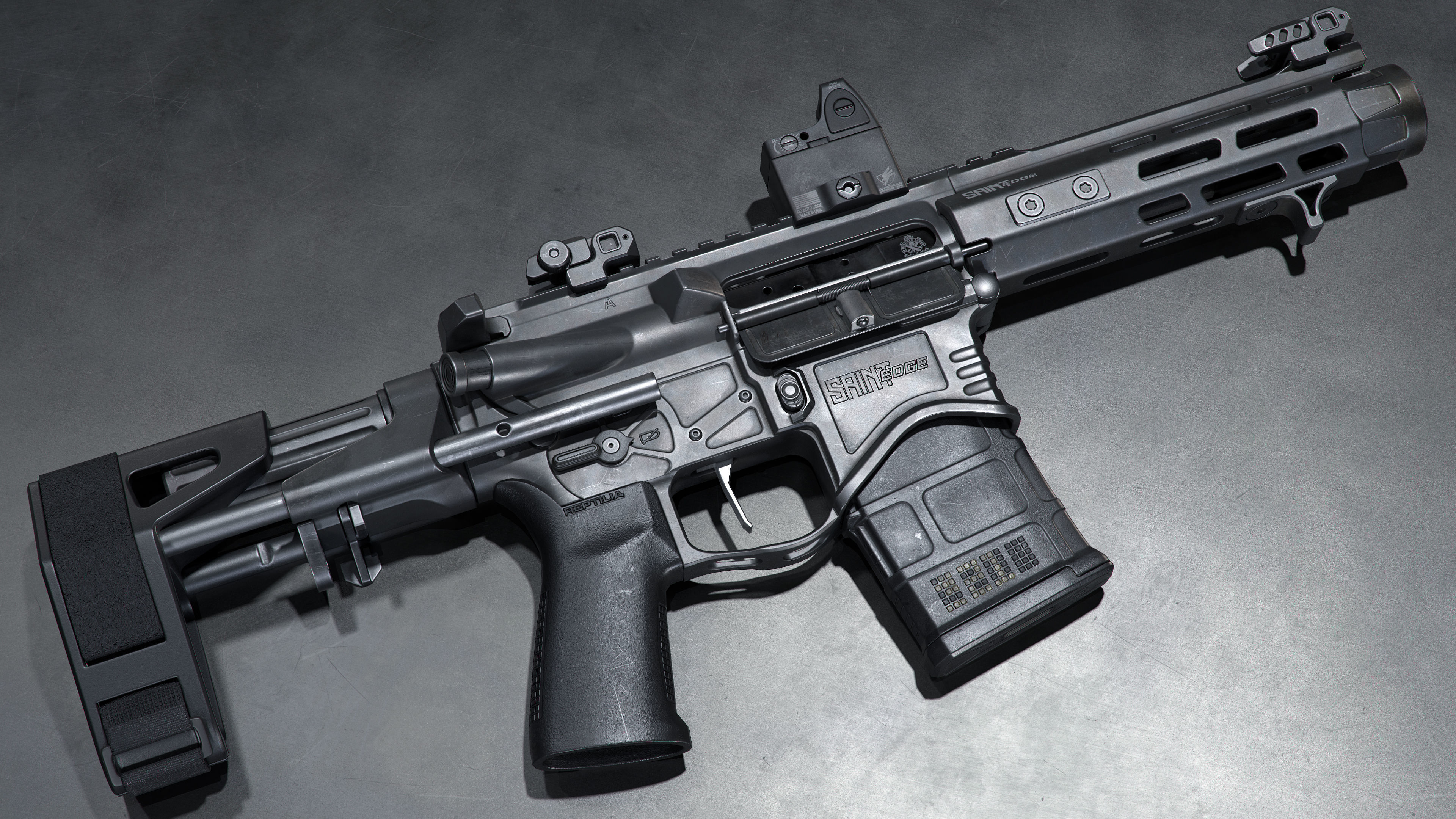 Springfield Armory Saint edge PDW Saint edge EVAC ar15 pistols Low-poly 3D model_13