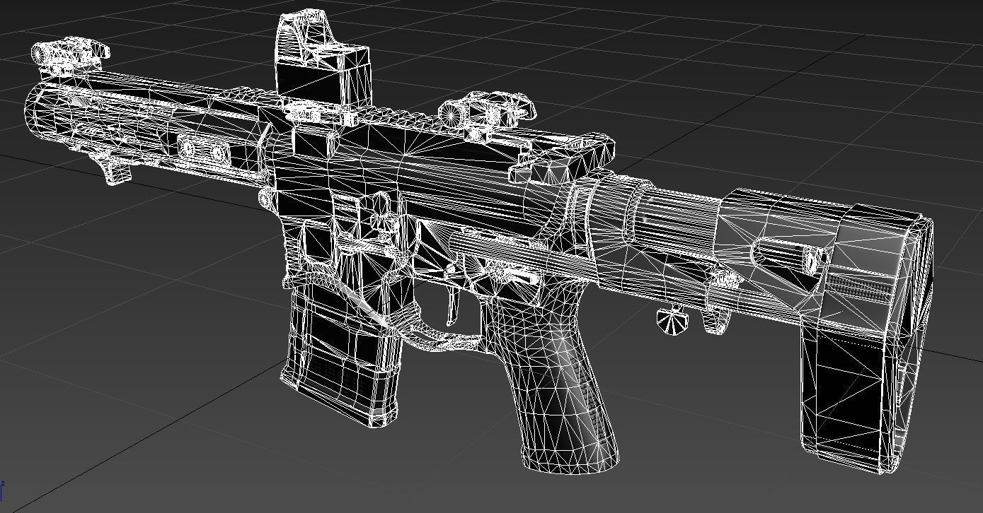 Springfield Armory Saint edge PDW Saint edge EVAC ar15 pistols Low-poly 3D model_23