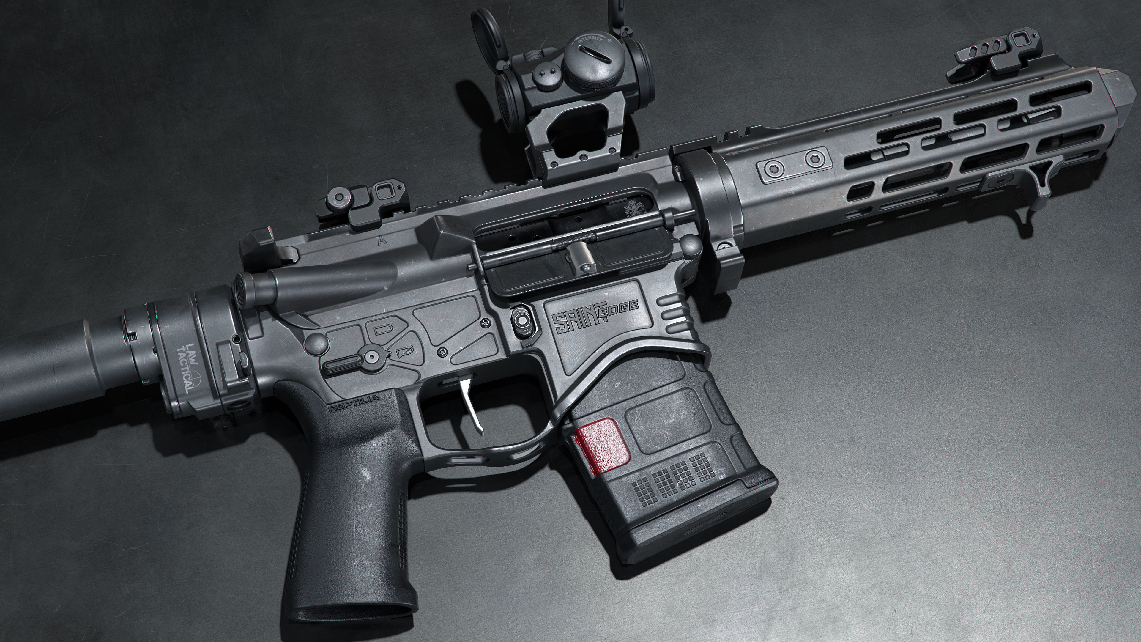 Springfield Armory Saint edge PDW Saint edge EVAC ar15 pistols Low-poly 3D model_12