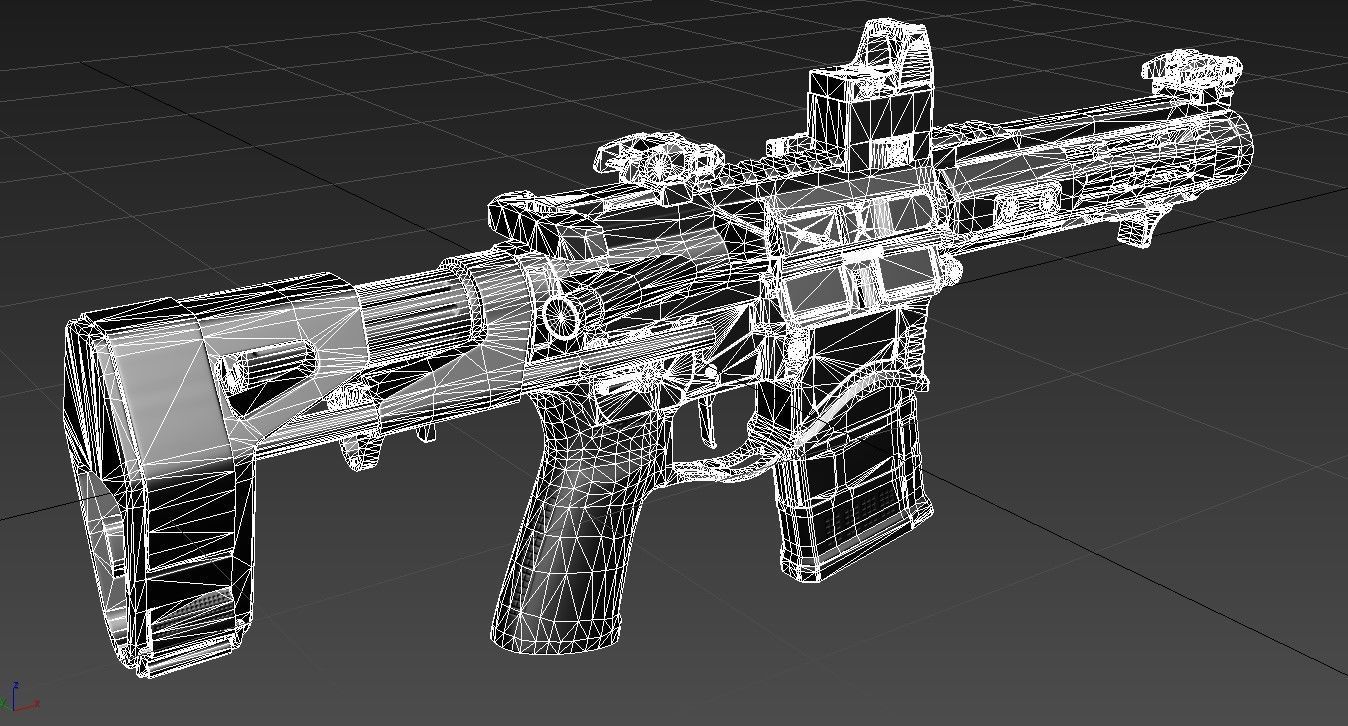Springfield Armory Saint edge PDW Saint edge EVAC ar15 pistols Low-poly 3D model_24