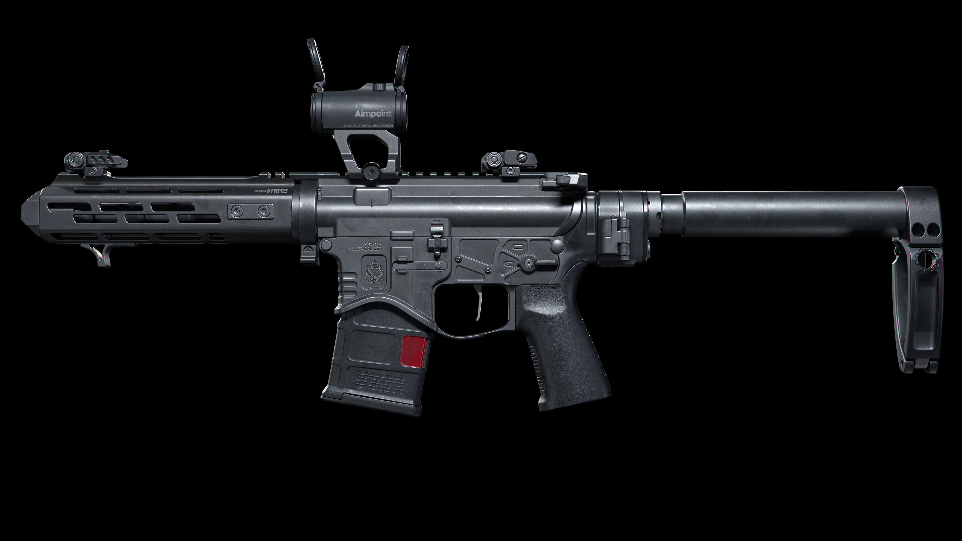 Springfield Armory Saint edge PDW Saint edge EVAC ar15 pistols Low-poly 3D model_4